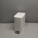 Cesun Bathroom Trash Can with Lid, 1.3 Gallon Small White Garbage Can, Metal Slim Trash Bin with Foot Pedal, Waste Basket for Bathroom, Bedroom, Office, White, 5 Liters