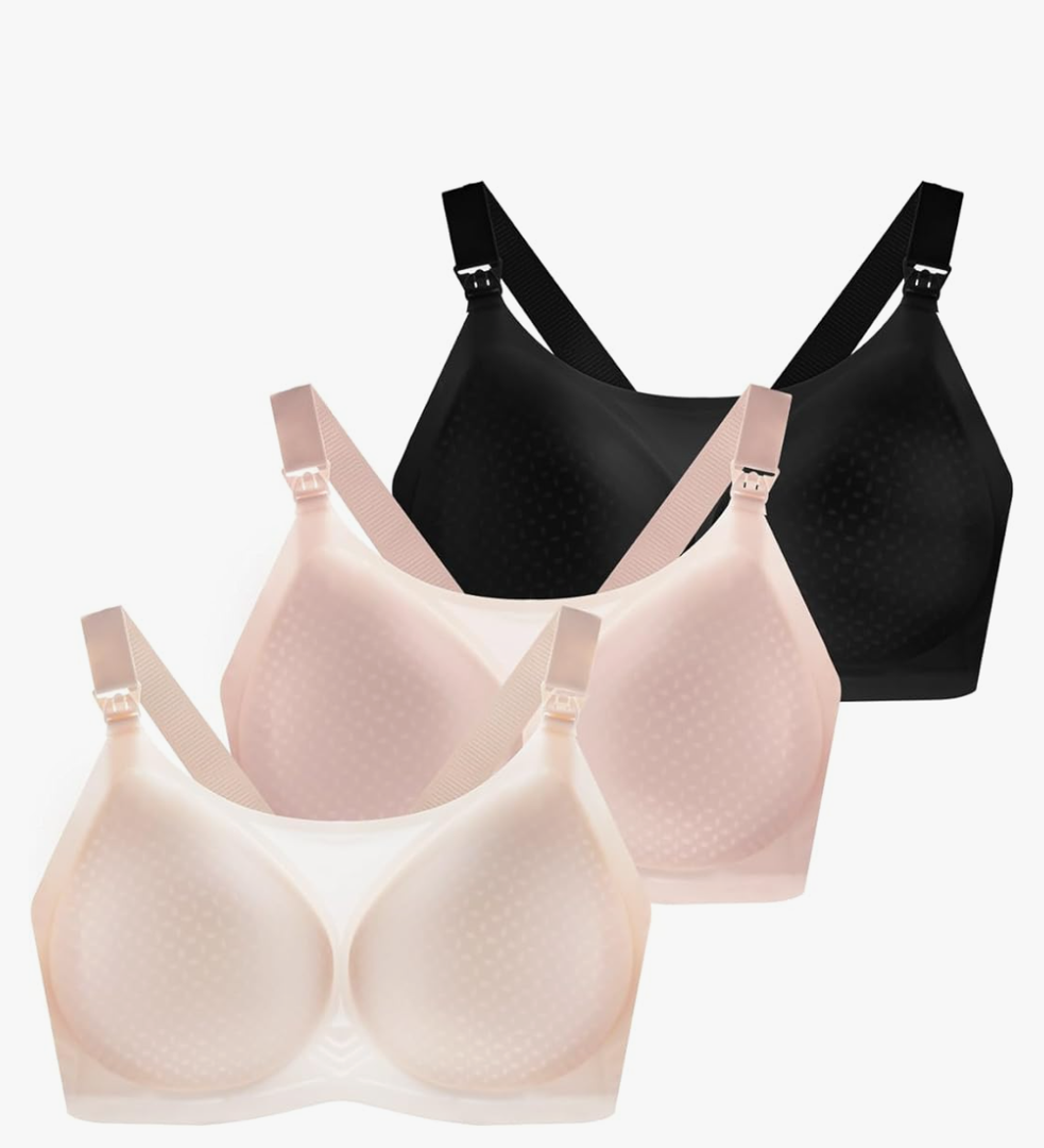 Nursing Bras for Breastfeeding, Seamless Ultra Comfort Maternity Bra, Natural Shape Pregnancy Bras for Women Large