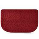 Farmlyn Creek Slip-Resistant Kitchen Mats for Floor - Half Circle Red Kitchen Rug with Rubber Backing for Office, Sink, Laundry Room, Home Decor, Machine Washable (18x30 Inches)