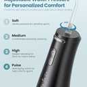 Onlyone Rechargeable Cordless Water Flosser with Adjustable Water Pressure for Daily Oral Care, Power Dental Flosser for Home and Travel Use, Portable Oral Irrigator for Sensitive Gums and Braces Care (Black)