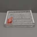 Sedegn Silverware Organizer Metal Mesh, Drawer Organizer, Utensil Cutlery Tray for kitchen drawers,Expandable Flatware Organizer with 7 Compartment White 9.6"~16.1" x 13.8"