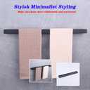 GERZWY Matte Black 30-Inch Bathroom Towel Bar SUS 304 Stainless Steel Bath Towel Bar Modern Style Wall Mount HG17702-BK