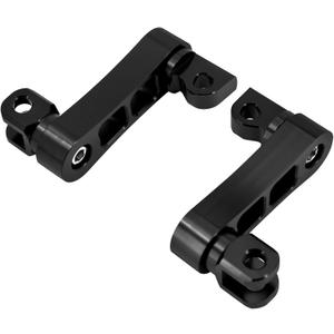 Adjustable Footpegs Highway Pegs Male Mount Foot Peg Clamp Support Extensions Bracket Fit For Harley Sportster Dyna Softail Touring Road King Street Glide Road Glide (Black White)