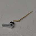 Hibbent Universal Metal Side Mount Toilet Handle Replacement Kit, Brass Toilet Flush Tank Lever with Stainless Steel Flapper Chains for Most Toilets, Chrome Finish (Chrome)