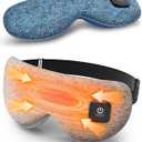 Heated Eye Mask - Cordless Eye Mask for Dry Eyes, FSA HSA Eligible, Eye Relief, Improved Sleep, Washable Eye Heating pad for Travel and with Replaceable Shell (Gray)