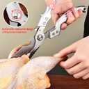 XQASIEO Heavy-Duty Stainless Steel Kitchen Scissors, All-Purpose Poultry Meat and Chicken Bone Cutting Shears