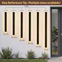 2 Pack 31.5" LED Outdoor Wall Sconce Dimmable, 3CCT, Long Linear Modern Black Exterior Light Fixtures, IP65 Waterproof Outside Lights for Porch Patio Front Door Stair Garage House Facade, 31.5in