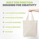 Simpli-Magic Canvas Tote Bag 13"x15" (15 Pack) – Thick Shopping Canvas Tote Bags Bulk – Blank Reusable Grocery Bags for DIY Art & Craft, Sublimation 79163 (Beige)