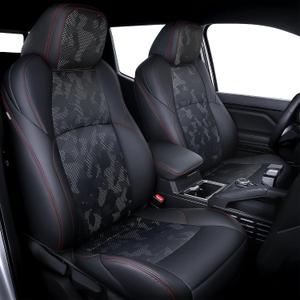 Leather Seat Covers Custom Fit for Tacoma Gen 4th (2024-2025) Double Cab, for SR, SR5, TRD PreRunner, TRD Sport, TRD Off-Road, Limited, Trailhunter - Armrest Covers Included - Fully Covered