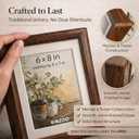 6x8 Picture Frame Solid Walnut Wood, Matted to 5x7, Tempered Glass | Includes White Mat for 5x7 Photo, Easy Back Opening, Wall or Tabletop Display for Home Decor