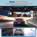NHOPEEW 1080P Dash Cam Front and Rear, 4.5 Inch Touchscreen Rear View Mirror Camera with Dual Lens/Exposure Adjustment/Loop Recording/Parking Assistance + Backup Camera & 64G Card