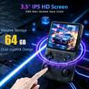 R36s Retro Handheld Game Console, 640x480 Retro Gaming Console 3.5 Inch IPS HD Screen, 64GB Built-in 15,000+ Classic Game with Portable Hand Held Open Source Linux System, 3500mAh Battery