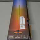 luckystyle Smart RGB+IC Corner Floor Lamp,Bright LED Tall Modern Floor Lamp with APP and Remote,Ambient Lighting Color Changing Standing Lamps with Music Mode and Timing for Living Room,Bedroom,Party (Black)