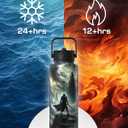 Anime Water Bottle 40 oz Shadowlands Collector Edition, Insulated Stainless Steel Bottles with Straw for Men & Boys, Leakproof Teens & Kids Tumbler, Gaming Birthday Gift for Anime Fans Mens & Gamers