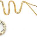 RUBYCA Living Memory Floating Charm Round Glass Locket Pendant Necklace 20 Inches 1pcs Gold Tone White Crystal