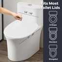 2pcs Toilet Lid Cover, Stretch Velvet Toilet Seat Cover for Bathroom, Ultra Soft Toilet Cover Luxury Velvet Machine Wash, Fits Most Round, Elongated and Oblong Lids, Bathroom Decor, White