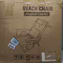 Suteck Beach Chair, Adjustable 5-Position Backpack Beach Chairs for Adults Kids, Foldable Lay Flat Chair with Cooler Bag, Cup Holder and Lumbar Pillow, Reclining Lay Down Chairs (1, Blue&Green)