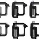 iFJF Mounting Clamps Truck Caps Camper Shell Powder-Coated Replacement for Chevy Silverado Sierra 1500 2500 3500, Dakota Ram 1500 2500 3500,F150 F250 Set of 6 (black)