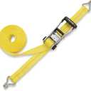 SmartStraps 27-Foot Premium Ratchet Straps, Yellow (1pk)  10,000 lbs Break Strength, 3,333 lbs Safe Work Load - Commercial Tie-Downs Designed for Heavy-Duty Transport - Safely Haul Large Equipment, Tractors, Vehicles and More (27' 10000 lb)