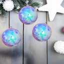 4Pcs Christmas Balls Ornaments for Xmas Tree - Shatterproof Christmas Ball Xmas Tree Decorations Hanging Ball Colorful White PET 4in x 4 Pack