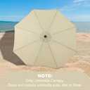 BPS Patio Umbrella Replacement Canopy for 10 ft 8 Ribs Table Umbrella, Outdoor Umbrella Replacement for Market Parasol, Canopy Only