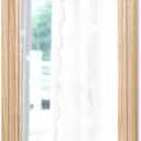 AAZZKANG Rustic Mirrors for Wall Rectangle Wood Frame Mirror 50 x 40 cm Farmhouse Bedroom Bathroom Decorative Mirror