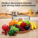 20 Pcs Artificial Fruit Pack Look Real Frutas Fake Fruit Decorativas Realistic Table Display Simulation for Decoration Home Kitchen Fake Strawberry Apple Grapes Mixture Fruits