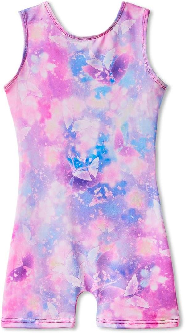 MYQFF Gymnastics Leotards for Girls Toddler Kids Dance Outfits Sparkle Tumbling Biketards Unitard Unicorn Mermaid (5-6 Years)
