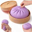 Dumpling Squishy, Anxiety Relief Squeeze Toy, Giant Squishy Dumpling Box,Fidget Toys Extra Large Adults Anxiety Relief Squeeze Toy for Adults Teens Birthday Gift