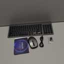 SABLUTE Wireless Keyboard and Mouse Combo Backlit - Compact Quiet Keyboard with RGB Mouse, Rechargeable, Slim, Sleep Mode, Portable Cordless Keyboard Mouse Set for Mac, Windows, Laptop (Space Gray)