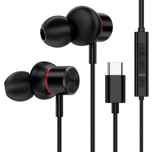 Active Noise Cancelling Earbuds Wired USB C Headphones for iPhone 17 Pro Max 16 15 Plus and More USB-C Devices, USBC Corded ANC Ear Buds with Microphone Volume Control HiFi Stereo - in-Ear Earphones