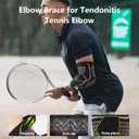 Copper Elbow Brace for Tendonitis and Tennis Elbow, 3D Knit Elbow Compression Sleeve with Adjustable Strap for Arthritis, Golfers, Bursitis, Elbow Pain Relief, Weightlifting, Fit for Men & Women (Black, Medium)