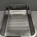 Stainless Steel Sifting Cat Litter Box for Pine Pellets, XL Extra Large Metal Cat Litter Box Sifter Pan with Litter Scoop, Low Dust, Odor Control, Easy Cleaning, 19.7" L x 13.8" W x 6" H