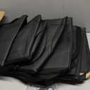 CAPITAUTO Universal Car Seat Covers Full Set - Waterproof Faux Leather, Airbag-Safe Design, Fit for Cars/SUVs/Trucks, 5-Seat Black Interior Accessories