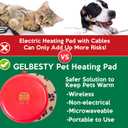 Gelbesty Original Pet Heating Pad Microwave, Snuggle Warming Safe Outdoor Newborn Kitten Puppy Pet Bed Warmer, Gel Reusable Heat Disc, Waterproof Heating Disk for Dog Cat Rabbit and Guinea Pig Gifts