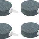 AQUANEAT Air Stone Disc, 4 Packs, Aerator Bubble Diffuser, Air Pump Accessories for Hydroponics, Aquarium Fish Tank, Ponds, DWC Reservoirs and Circulation System (1.5 inch)