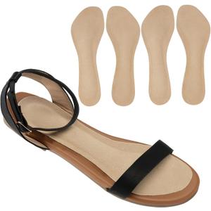 (2 Pairs) Pigskin Non-Slip High Heel Cushion Inserts Arch Support, Shock & Sweat Absorption, Adhesive Shoe Insoles for Dress Shoes Flats Boots Sandals Relief Blister Callus Pain, Fits Women 5-8 Size