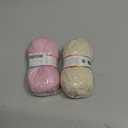 2 x Silver Sparkly Chainette Yarn,3.5oz/98g 158yds Yarn for Crocheting and Knitting (49 Ecru, 1 Pack), (Mix Colors)