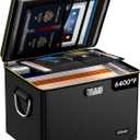 Fireproof Document Box with Fireproof Zipper,Hard Case Fireproof File Box with Lock,Insulated Non-Foldable Fireproof File Cabinet Large Portable Home Office File Organizer for Hanging Letter Folders