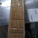 Fredbeck 30in x 84in White Glass Barn Door with 5.5FT 66inch Sliding Doors Hardware Kit Included & Handle,PVC Surface,Need to Assembly,Water-Proof