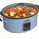 HOMECOOKIN Slow Cooker, Extra Large 10 Quart Digital Programmable Slow Cookers with Timer, Dishwasher Safe Glass Lid & Crock, Kitchen Appliance for Families and Gatherings, Blue