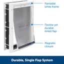 PetSafe Never Rust Dog & Cat Plastic Door, X-Large, for Pets Up to 220 lb, Paintable, Easy DIY Installation, Closing Panel Included, Install in Interior & Exterior Doors or Walls, Durable