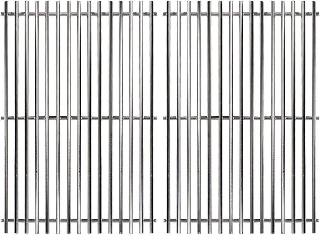 Hongso 7MM 304 Stainless Steel Grill Grates for Weber Genesis 300 Series, Cooking Grids 19.5 Inch for Genesis E310 E320 E330 S310 S320 S330 EP310 EP320 EP330 Grills, Replacement Parts for 7524 7528