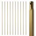 44" Wrought Iron Plain Balusters, 1/2" Square Hollow Iron Spindles, Iron Balusters for Staircase Interior, Decorative Stair Railing, BH-WB001-1 (Dark Golden- Pack of 10)