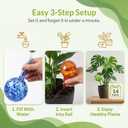 Little Green Leaf Automatic Plant Watering Globes Self Watering Planter Inserts (Set of 4) | Hands Free Multicolor Glass Bulbs | Planter Spikes to Support Indoor & Outdoor Plant Health (100ml)