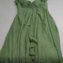 Chiffon Long Bridesmaid Dresses 2025 Short Sleeves Formal Dress RI001, Eucalyptus, 16W