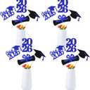 2 x 24Pcs 2026 Graduation Table Centerpiece Sticks Blue 2026 Graduation Centerpieces for Tables 2026 Class of 2026 Graduation Party Table Decorations Blue