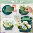 Sabary 24 Pack Large Size 6.3 Inch Floral Foam Round Bowls for Flower Arrangements Round Floral Supplies Flower Foam with Bowl Kit with Floral Foam Blocks for Table Party Wedding Festival Flower