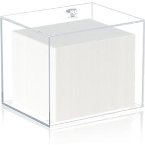 Disposable Face Towels Holder for Clean Skin Club, Acrylic Container Box, Bathroom Storage, Organizer (Towels Not Included) (Square-6.69IN)