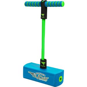 Flybar My First Foam Pogo Jumper for Kids Fun and Safe Pogo Stick for Toddlers, Durable Foam and Bungee Jumper for Ages 3 and up, Supports up to 250lbs (Blue)